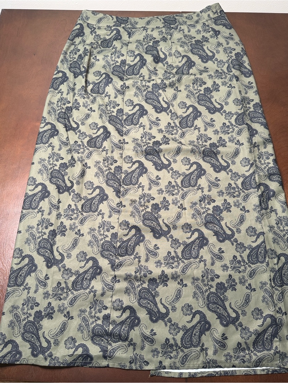 100% Polyester Olive CIDER Wrap-style Skirt - Large - Picture 5 of 5